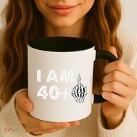 Im 41 Years Old Funny Skeleton Middle Finger 41st Birthday Coffee Mug thumb 3