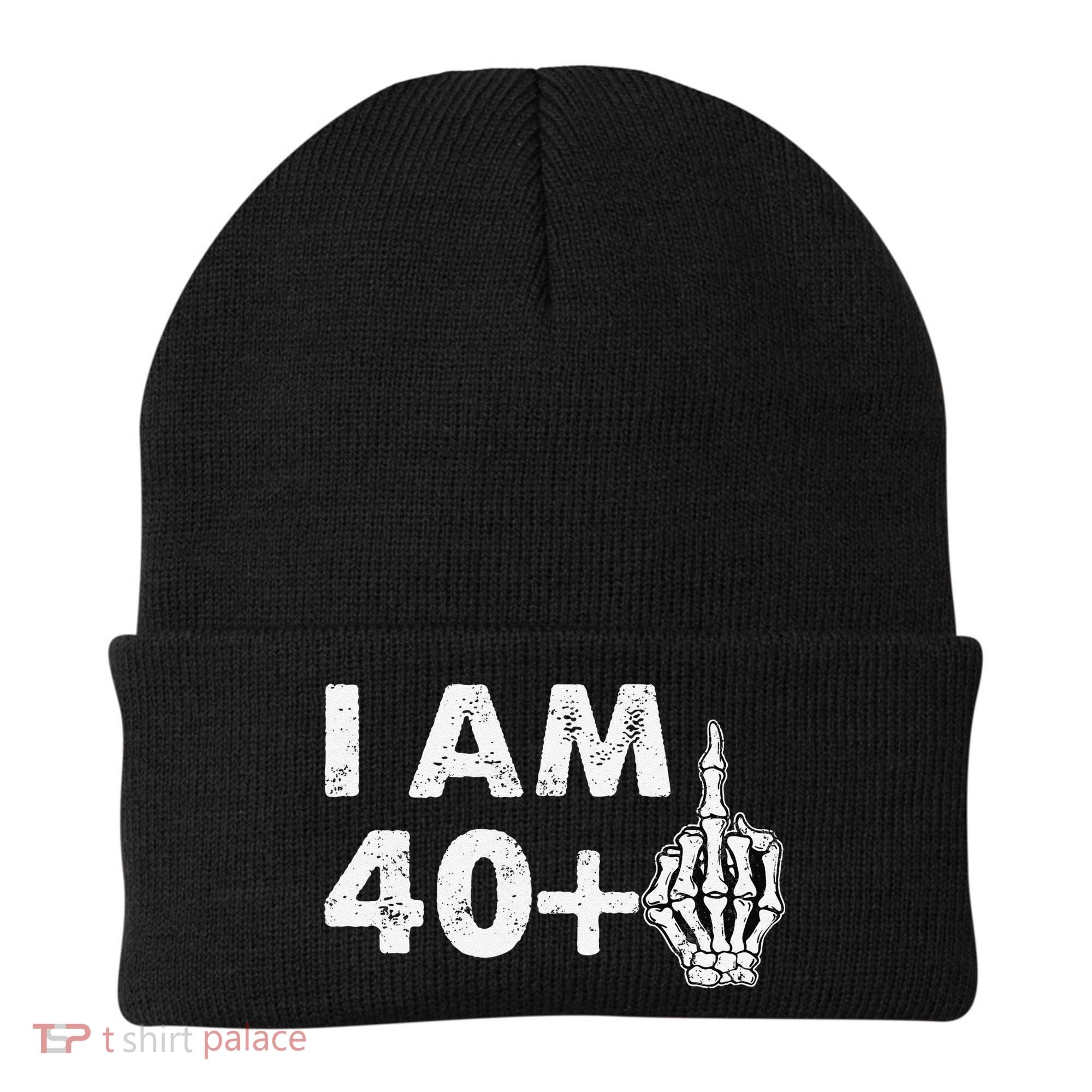 Im 41 Years Old Funny Skeleton Middle Finger 41st Birthday Beanie