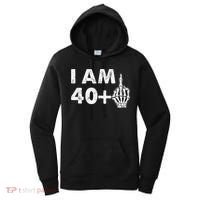 Im 41 Years Old Funny Skeleton Middle Finger 41st Birthday Women's Hoodie thumb 0