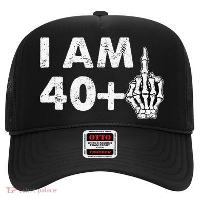 Im 41 Years Old Funny Skeleton Middle Finger 41st Birthday Hat