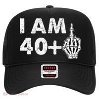Im 41 Years Old Funny Skeleton Middle Finger 41st Birthday Hat thumb 0