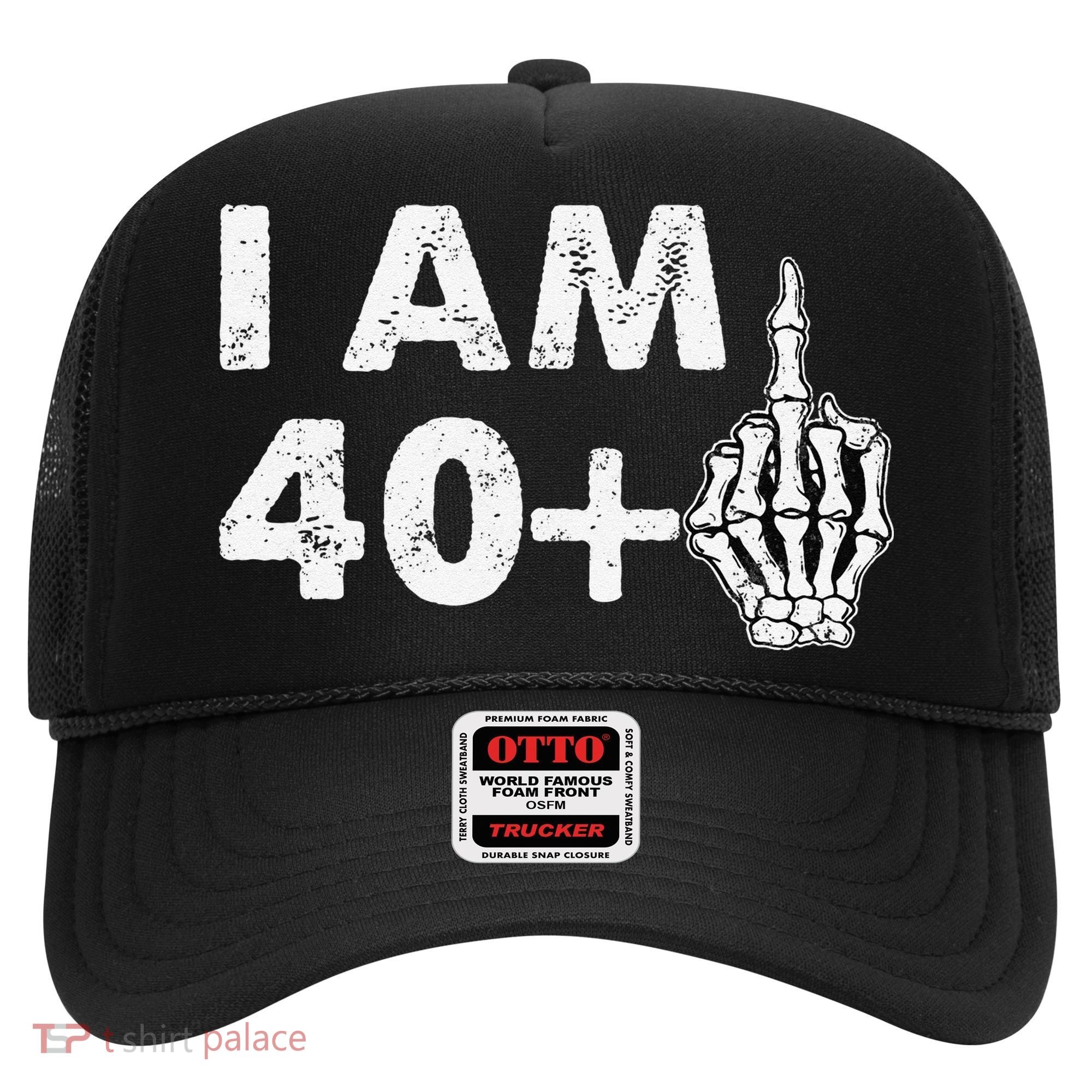 Im 41 Years Old Funny Skeleton Middle Finger 41st Birthday Hat