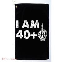 Im 41 Years Old Funny Skeleton Middle Finger 41st Birthday Golf Towel thumb 0