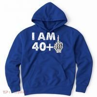 Im 41 Years Old Funny Skeleton Middle Finger 41st Birthday Hoodie thumb 0