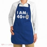 Im 41 Years Old Funny Skeleton Middle Finger 41st Birthday Apron thumb 2