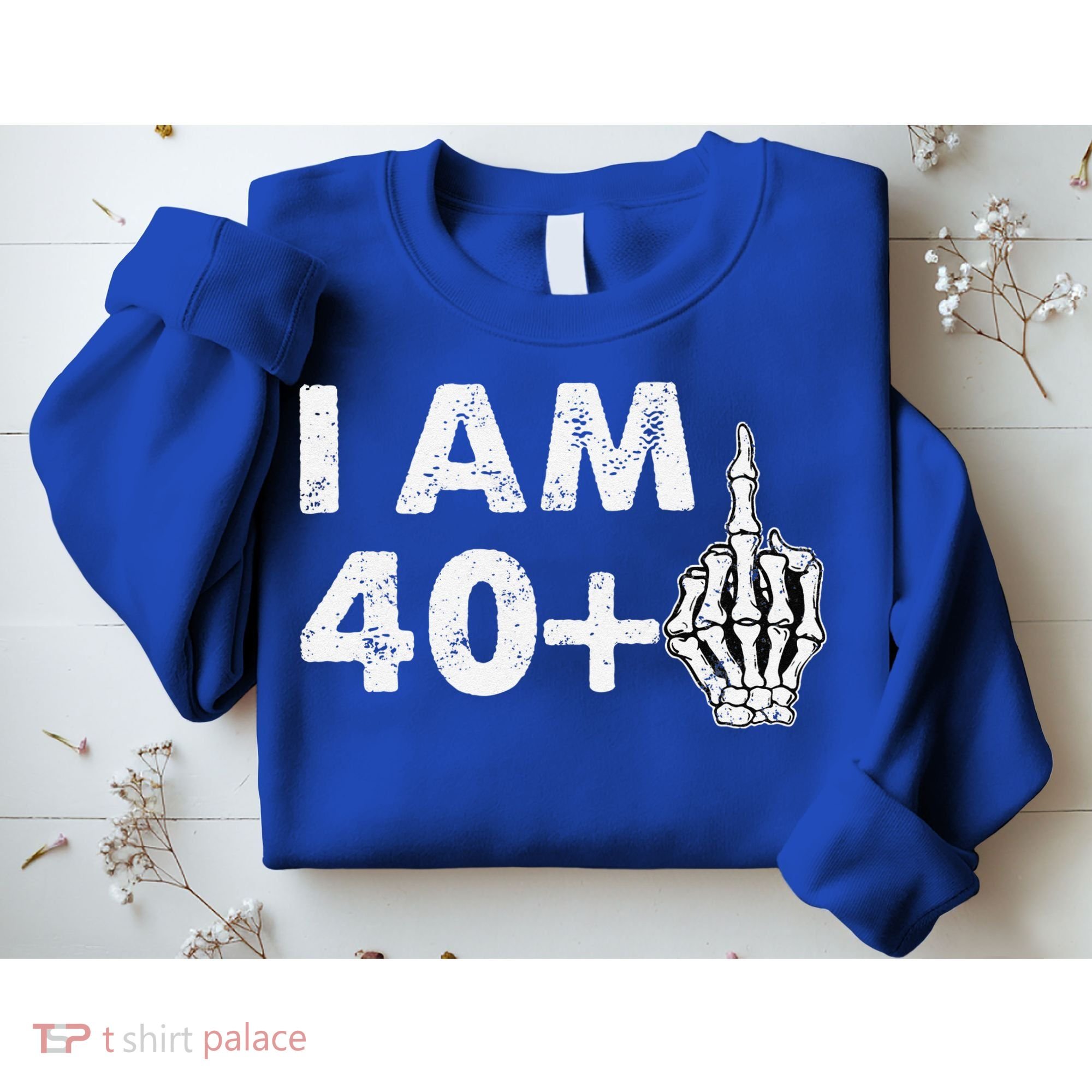 Im 41 Years Old Funny Skeleton Middle Finger 41st Birthday Sweatshirt