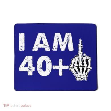 Im 41 Years Old Funny Skeleton Middle Finger 41st Birthday Mousepad