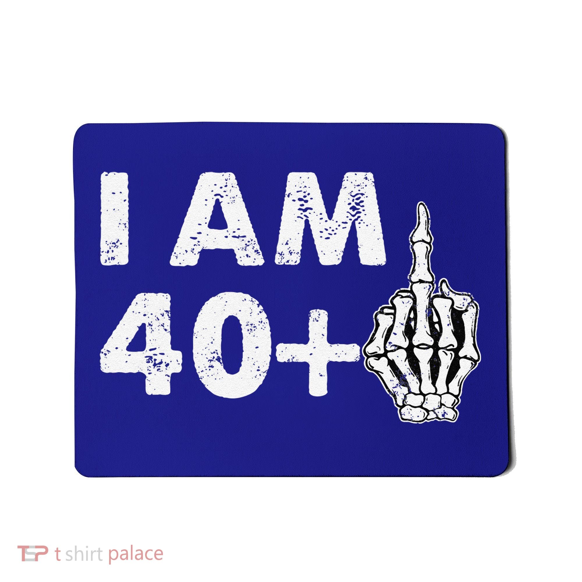 Im 41 Years Old Funny Skeleton Middle Finger 41st Birthday Mousepad