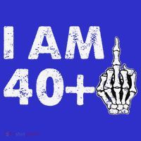 Im 41 Years Old Funny Skeleton Middle Finger 41st Birthday Mousepad thumb 1