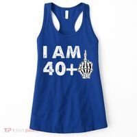 Im 41 Years Old Funny Skeleton Middle Finger 41st Birthday Women's Tank Top thumb 0