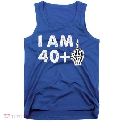 Im 41 Years Old Funny Skeleton Middle Finger 41st Birthday Tank Top