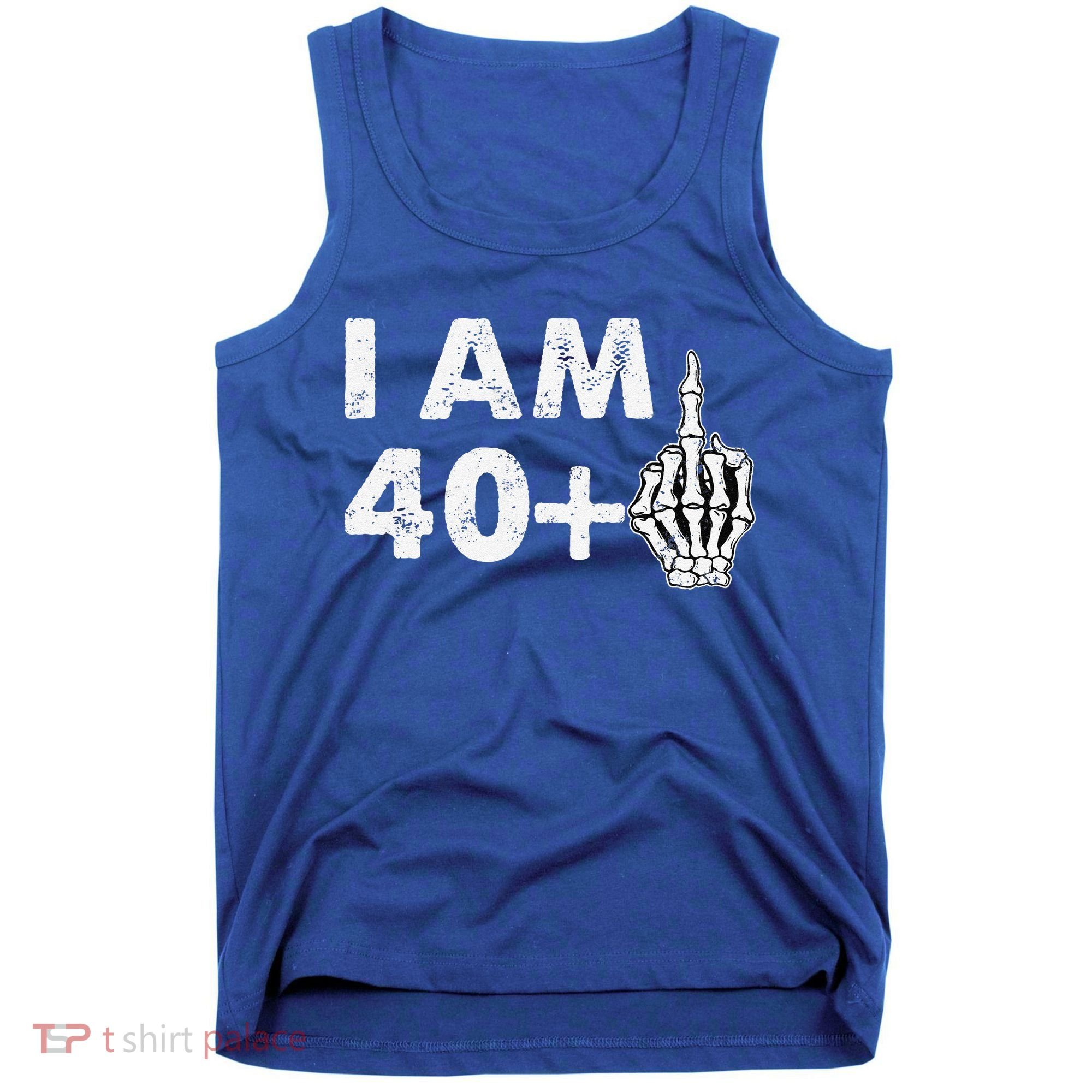 Im 41 Years Old Funny Skeleton Middle Finger 41st Birthday Tank Top