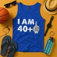 Im 41 Years Old Funny Skeleton Middle Finger 41st Birthday Tank Top thumb 4