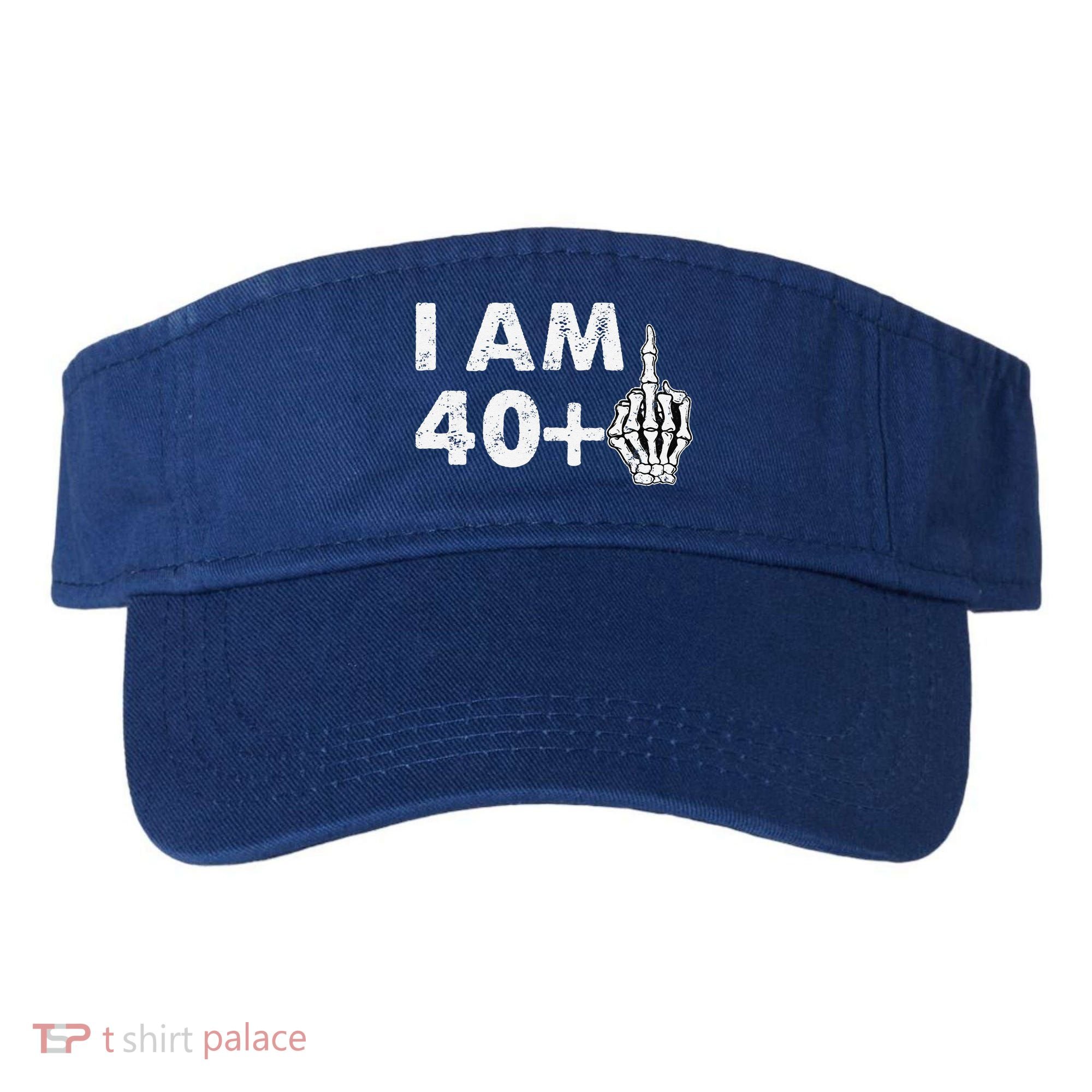 Im 41 Years Old Funny Skeleton Middle Finger 41st Birthday Visor
