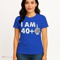 Im 41 Years Old Funny Skeleton Middle Finger 41st Birthday Women's T-Shirt thumb 4
