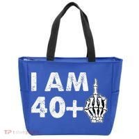 Im 41 Years Old Funny Skeleton Middle Finger 41st Birthday Tote Bag thumb 0