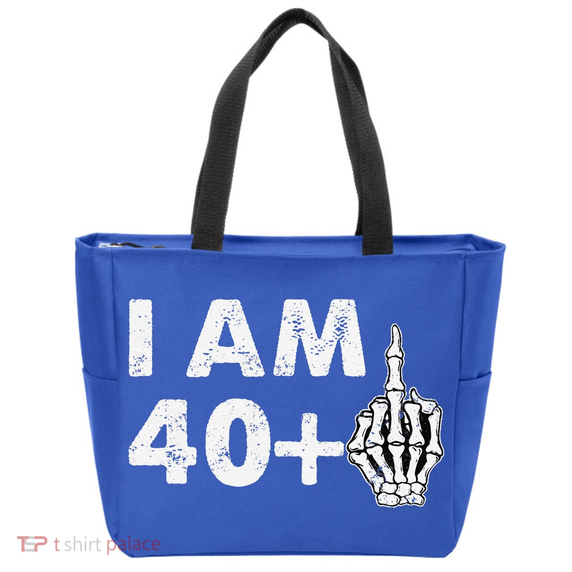 Im 41 Years Old Funny Skeleton Middle Finger 41st Birthday Tote Bag