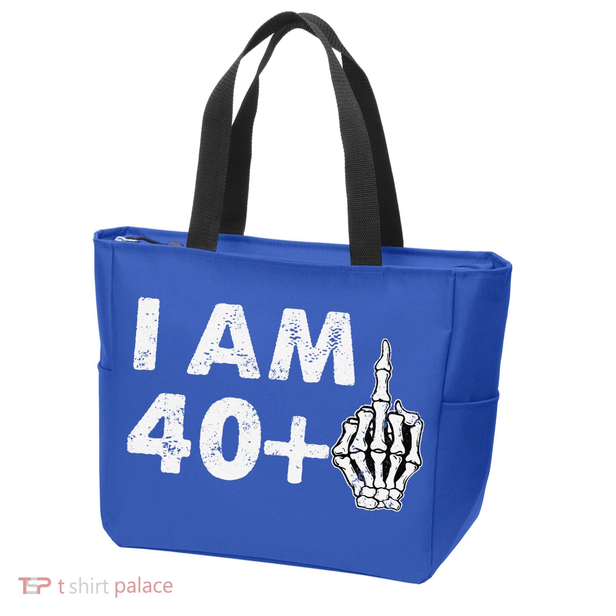 Im 41 Years Old Funny Skeleton Middle Finger 41st Birthday Tote Bag