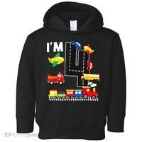 I'm 4 Years Old Locomotive Train 4th Birthday Toddle Toddler Hoodie thumb 0