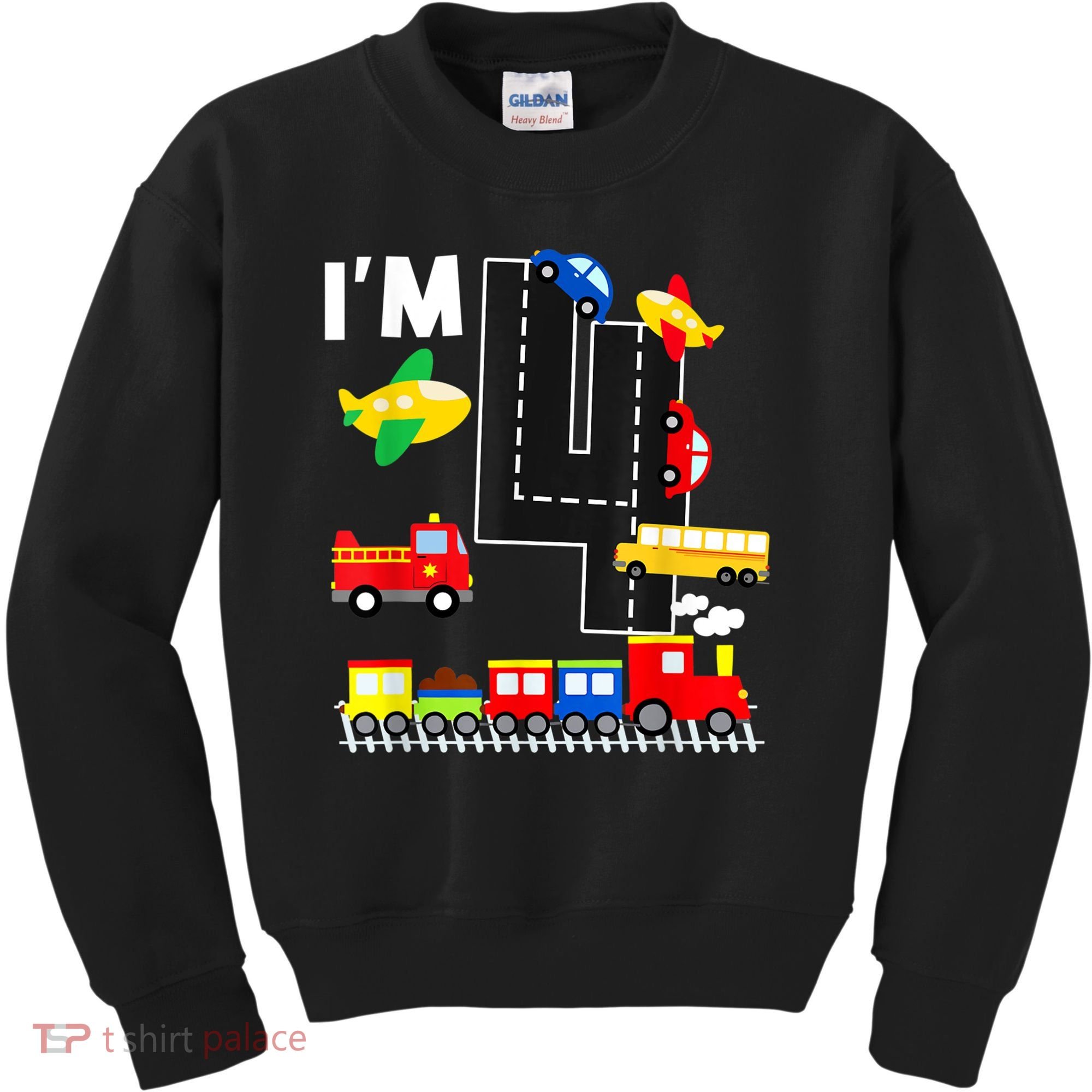I'm 4 Years Old Locomotive Train 4th Birthday Toddle Kids Sweatshirt