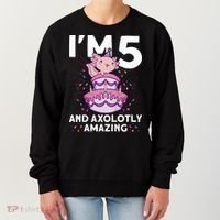 I'm 5 Bday Axolotl Party Cute 5th Birthday  Axolotl  Women's Sweatshirt thumb 0