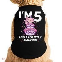 I'm 5 Bday Axolotl Party Cute 5th Birthday  Axolotl  Doggie Tank thumb 0