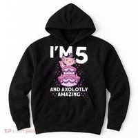 I'm 5 Bday Axolotl Party Cute 5th Birthday  Axolotl  Hoodie thumb 0
