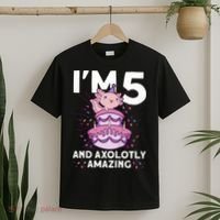 I'm 5 Bday Axolotl Party Cute 5th Birthday  Axolotl  T-Shirt thumb 2