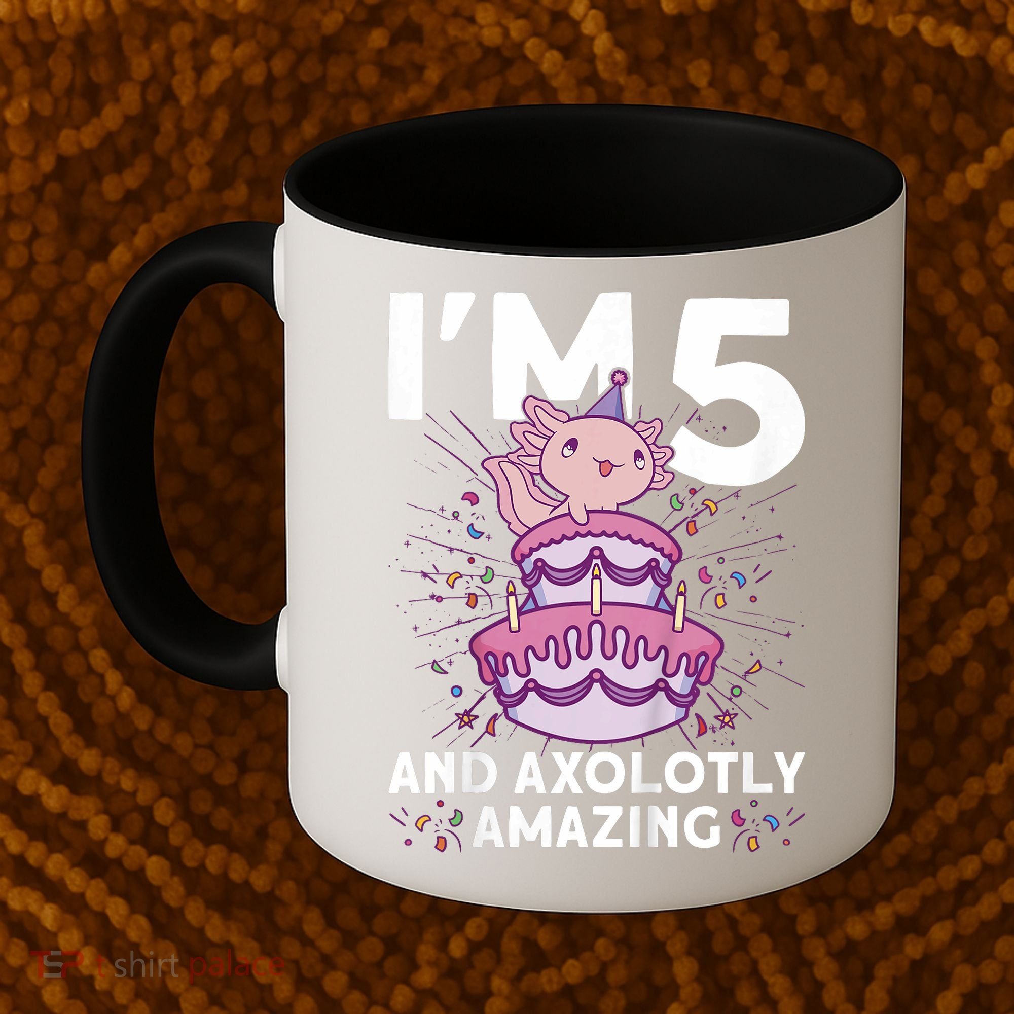 I'm 5 Bday Axolotl Party Cute 5th Birthday  Axolotl  Coffee Mug