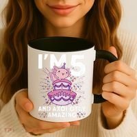 I'm 5 Bday Axolotl Party Cute 5th Birthday  Axolotl  Coffee Mug thumb 3