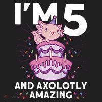 I'm 5 Bday Axolotl Party Cute 5th Birthday  Axolotl  Beanie thumb 2