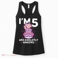 I'm 5 Bday Axolotl Party Cute 5th Birthday  Axolotl  Women's Tank Top thumb 0