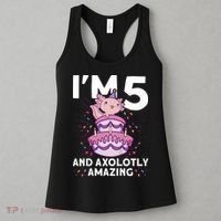 I'm 5 Bday Axolotl Party Cute 5th Birthday  Axolotl  Women's Tank Top thumb 3