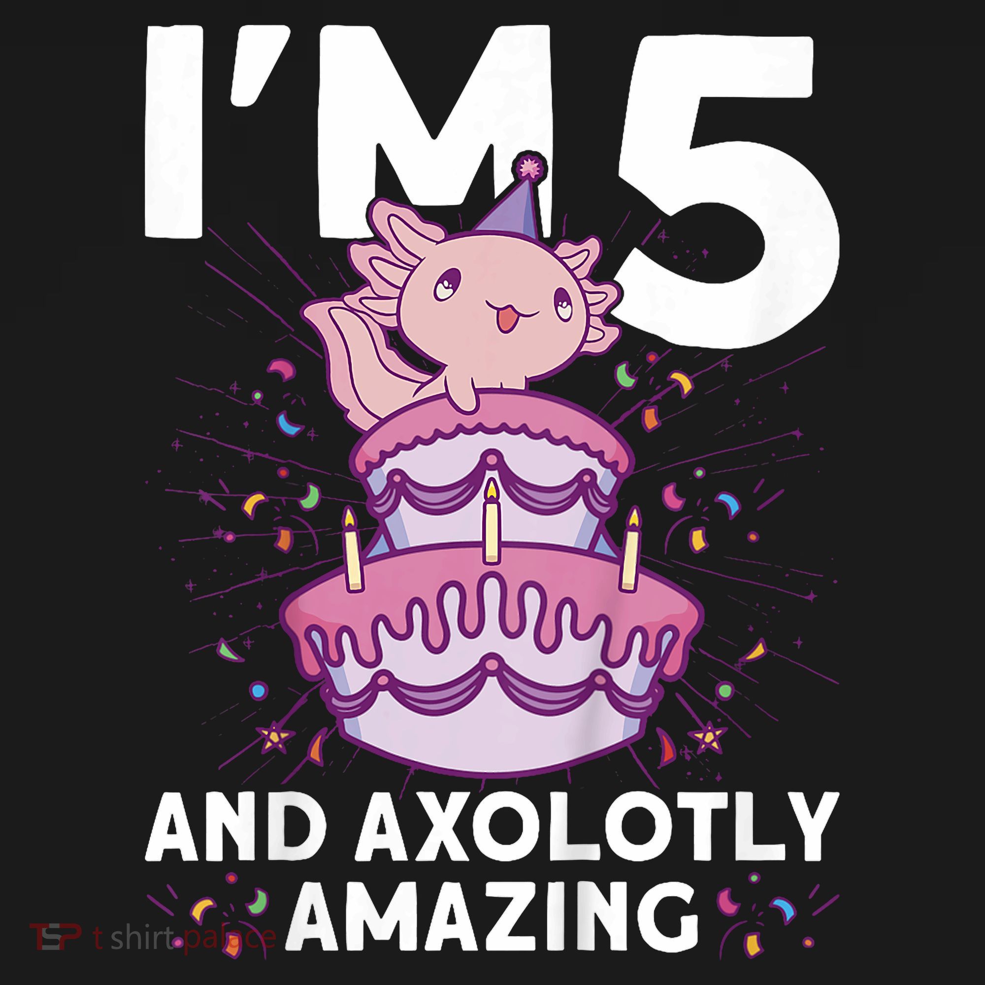 I'm 5 Bday Axolotl Party Cute 5th Birthday  Axolotl  Women's Tank Top