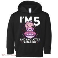 I'm 5 Bday Axolotl Party Cute 5th Birthday  Axolotl  Toddler Hoodie thumb 0