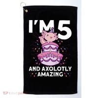 I'm 5 Bday Axolotl Party Cute 5th Birthday  Axolotl  Golf Towel thumb 0