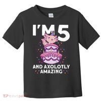 I'm 5 Bday Axolotl Party Cute 5th Birthday  Axolotl  Toddler T-Shirt thumb 0
