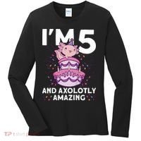 I'm 5 Bday Axolotl Party Cute 5th Birthday  Axolotl  Women's Long Sleeve Shirt thumb 0