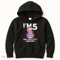 I'm 5 Bday Axolotl Party Cute 5th Birthday  Axolotl  Kids Hoodie thumb 0
