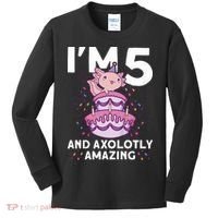 I'm 5 Bday Axolotl Party Cute 5th Birthday  Axolotl  Kids Long Sleeve Shirt thumb 0