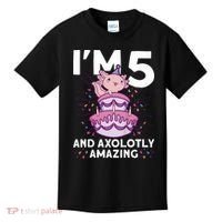 I'm 5 Bday Axolotl Party Cute 5th Birthday  Axolotl  Kids T-Shirt thumb 0