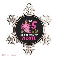 I'm 5 Let's Party A Lotl Axolotl 5th Birthday Axolotl Ornament thumb 0