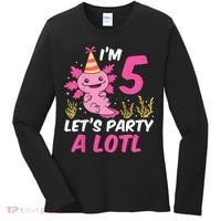I'm 5 Let's Party A Lotl Axolotl 5th Birthday Axolotl Women's Long Sleeve Shirt thumb 0