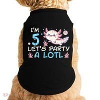 Im 5 Lets Party A Lotl Axolotl 5th Birthday Doggie Tank thumb 0