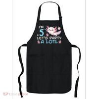Im 5 Lets Party A Lotl Axolotl 5th Birthday Apron thumb 0