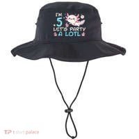 Im 5 Lets Party A Lotl Axolotl 5th Birthday Bucket Hat thumb 0