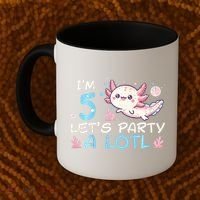 Im 5 Lets Party A Lotl Axolotl 5th Birthday Coffee Mug thumb 2