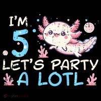 Im 5 Lets Party A Lotl Axolotl 5th Birthday Coffee Mug thumb 5