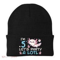 Im 5 Lets Party A Lotl Axolotl 5th Birthday Beanie thumb 0
