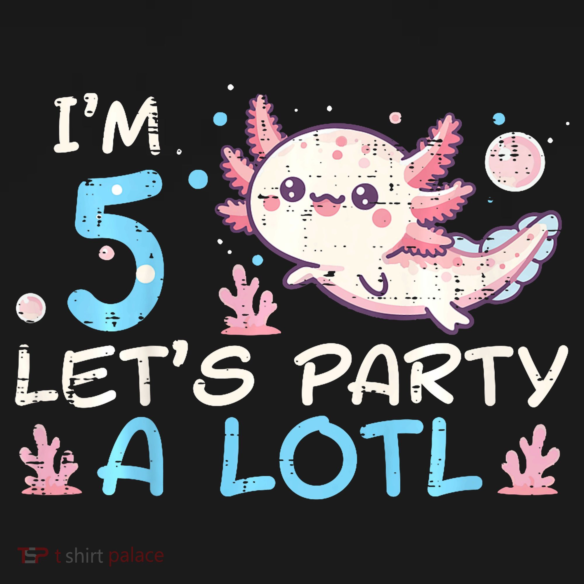 Im 5 Lets Party A Lotl Axolotl 5th Birthday Women's Hoodie